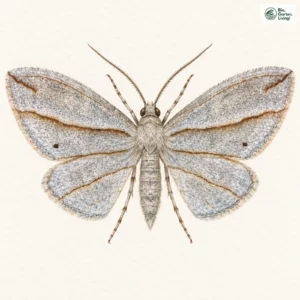 Aquarell: Dreibindiger-Wellenstriemenspanner