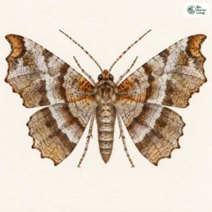 Aquarell: Dreistreifiger Mondfleckenspanner