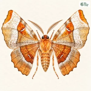 Aquarell: Dunkelbrauner Mondfleckenspanner