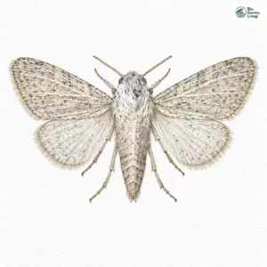 Aquarell: Schrägflügel-Striemeneule