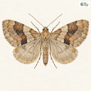 Aquarell: Brauner Kiefernwald-Blattspanner