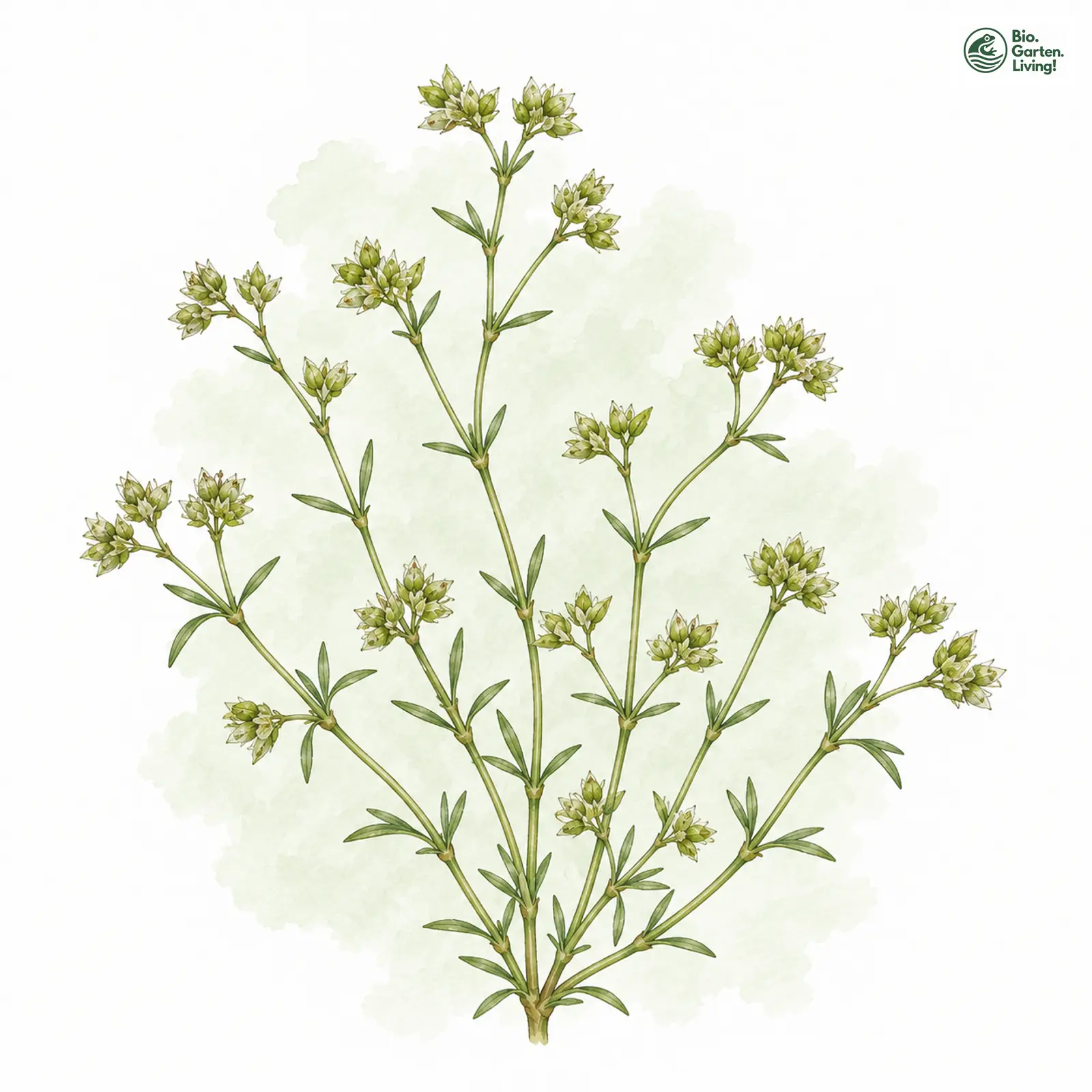 Aquarellzeichnung: Einjähriger Knäuel (Scleranthus annuus (im engeren Sinne))