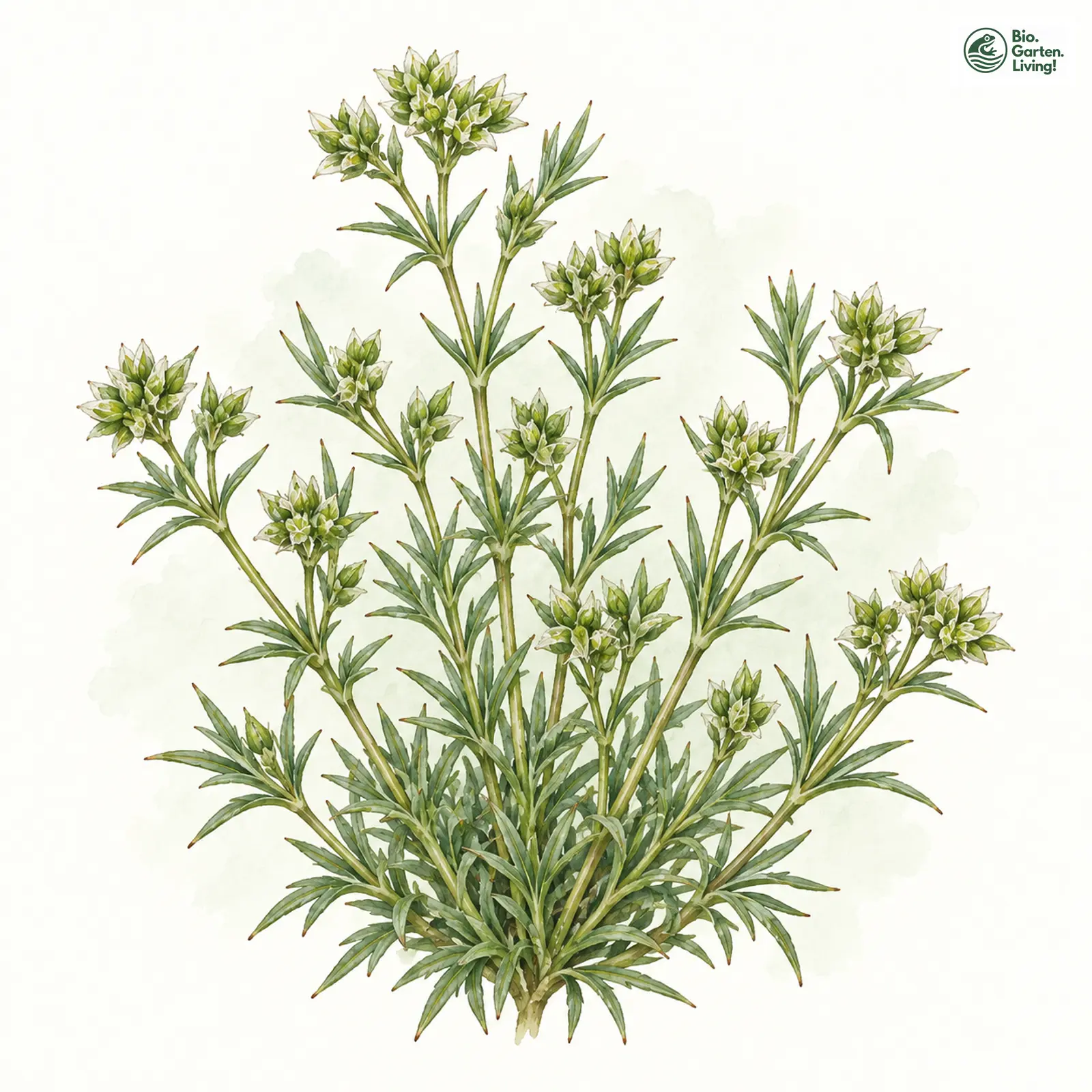 Aquarellzeichnung: Ausdauernder Knäuel (Scleranthus perennis)