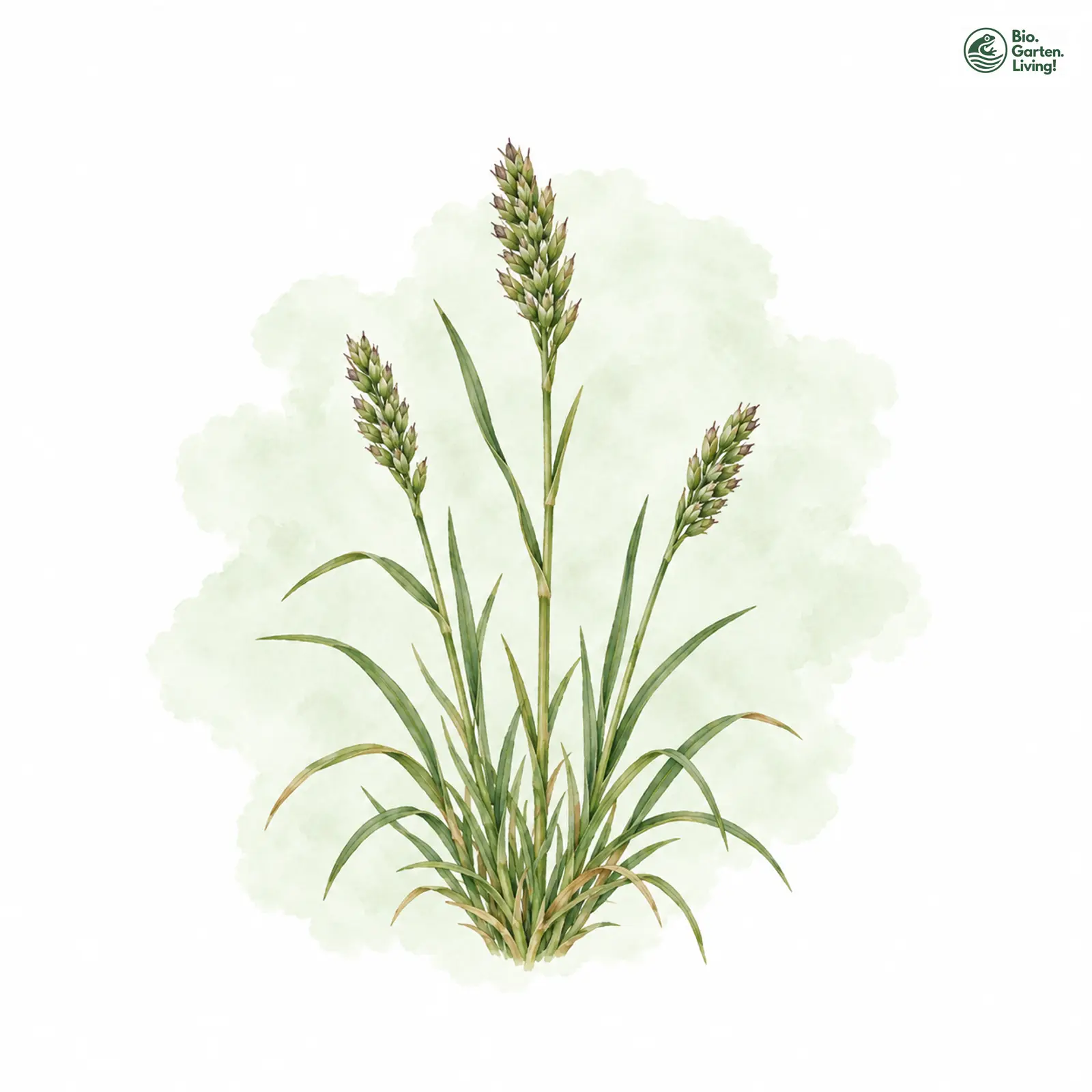 Aquarellzeichnung: Hartgras (Sclerochloa dura)