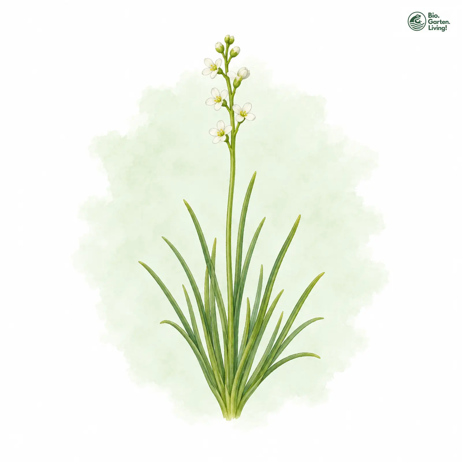 Aquarellzeichnung: Pfriemenkresse (Subularia aquatica)