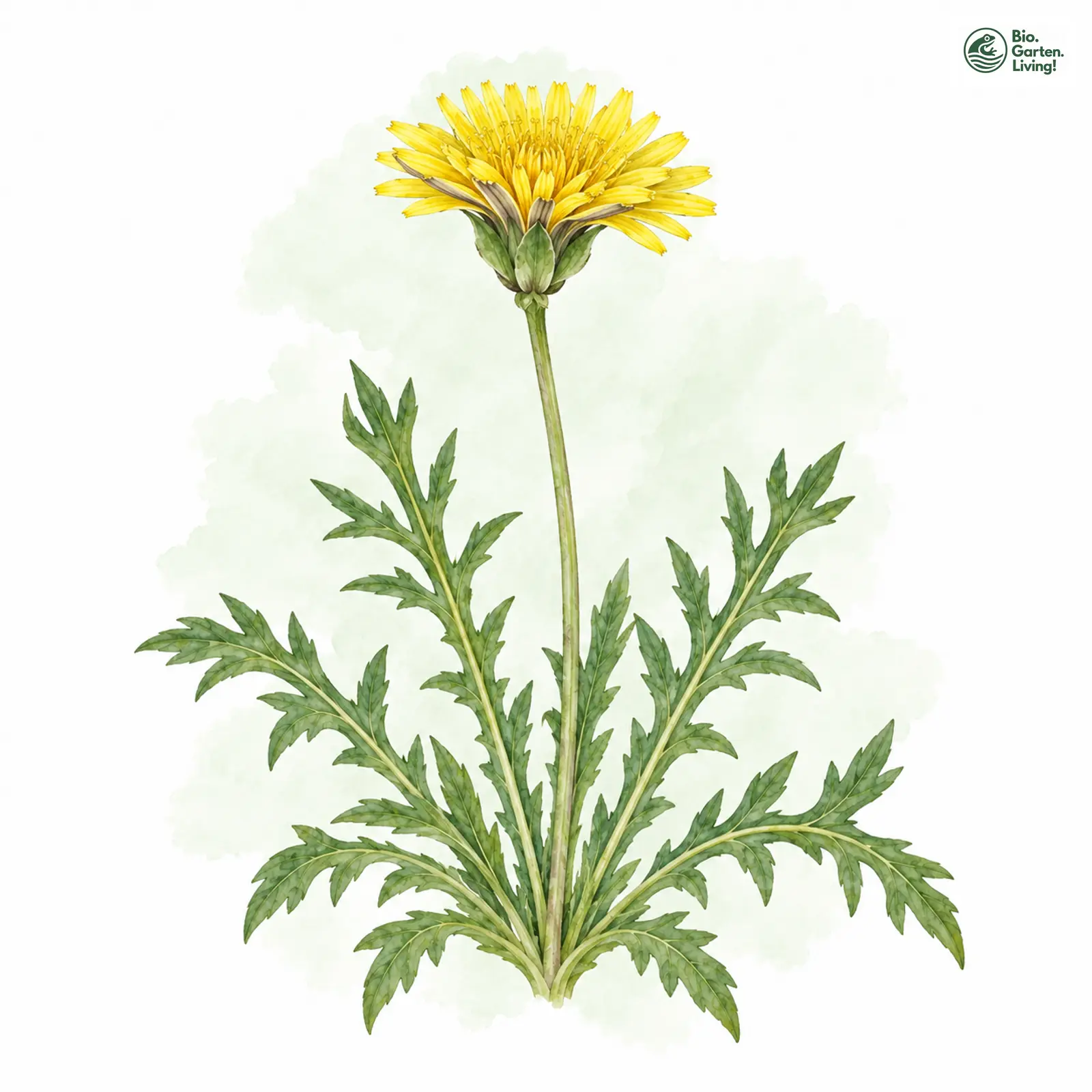 Aquarellzeichnung: Baltischer Löwenzahn (Taraxacum balticum)
