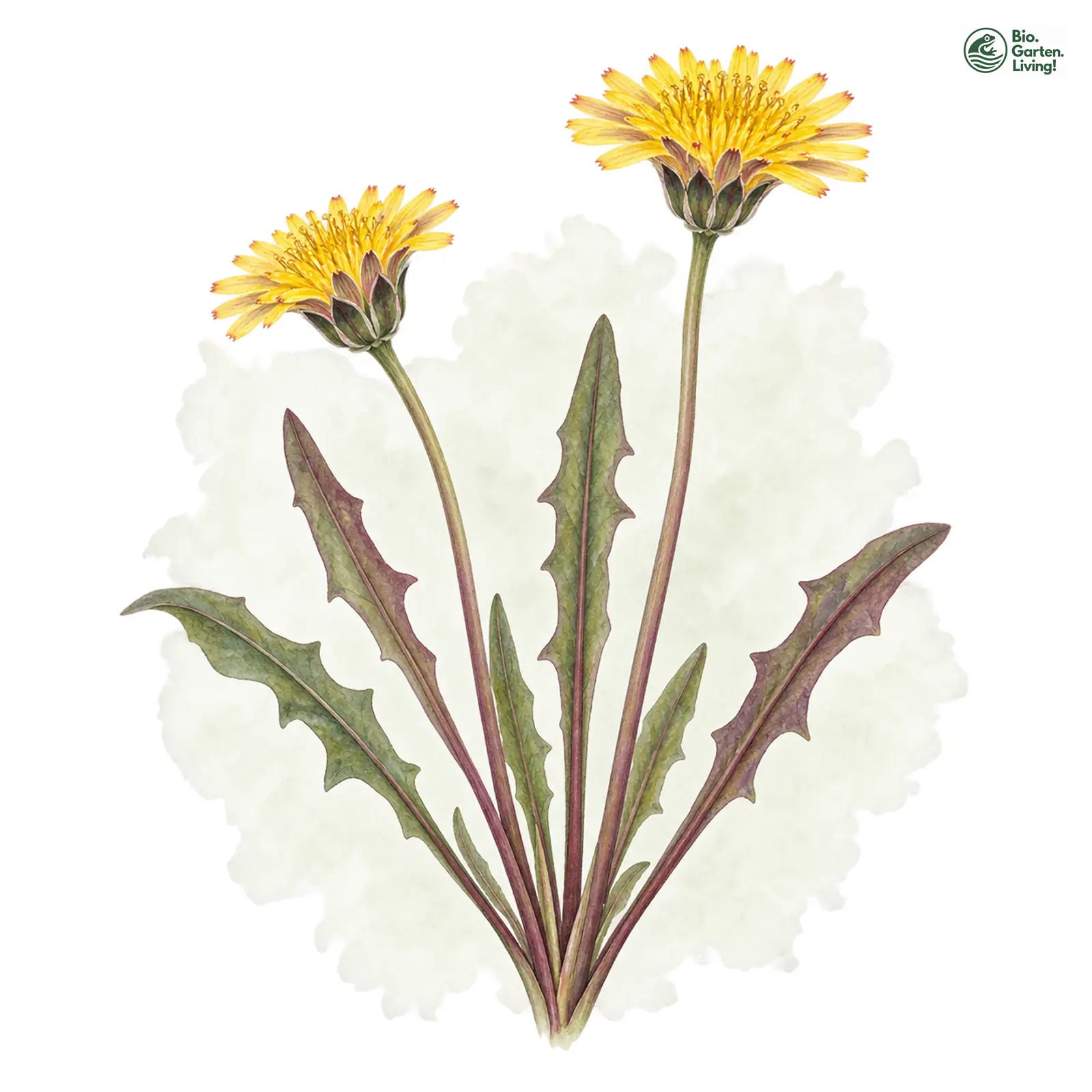 Aquarellzeichnung: Brandenburger Löwenzahn (Taraxacum brandenburgicum)