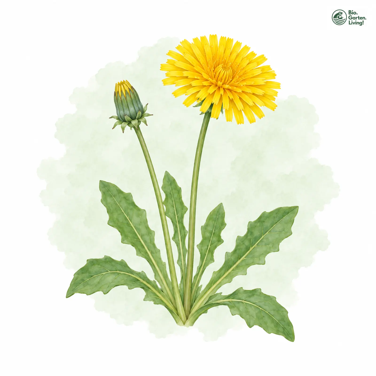 Aquarellzeichnung: Quell-Löwenzahn (Taraxacum fontanicola)