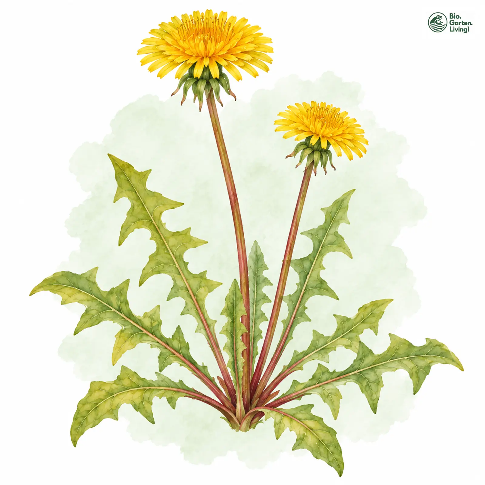 Aquarellzeichnung: Tropfentragender Löwenzahn (Taraxacum guttigestans)