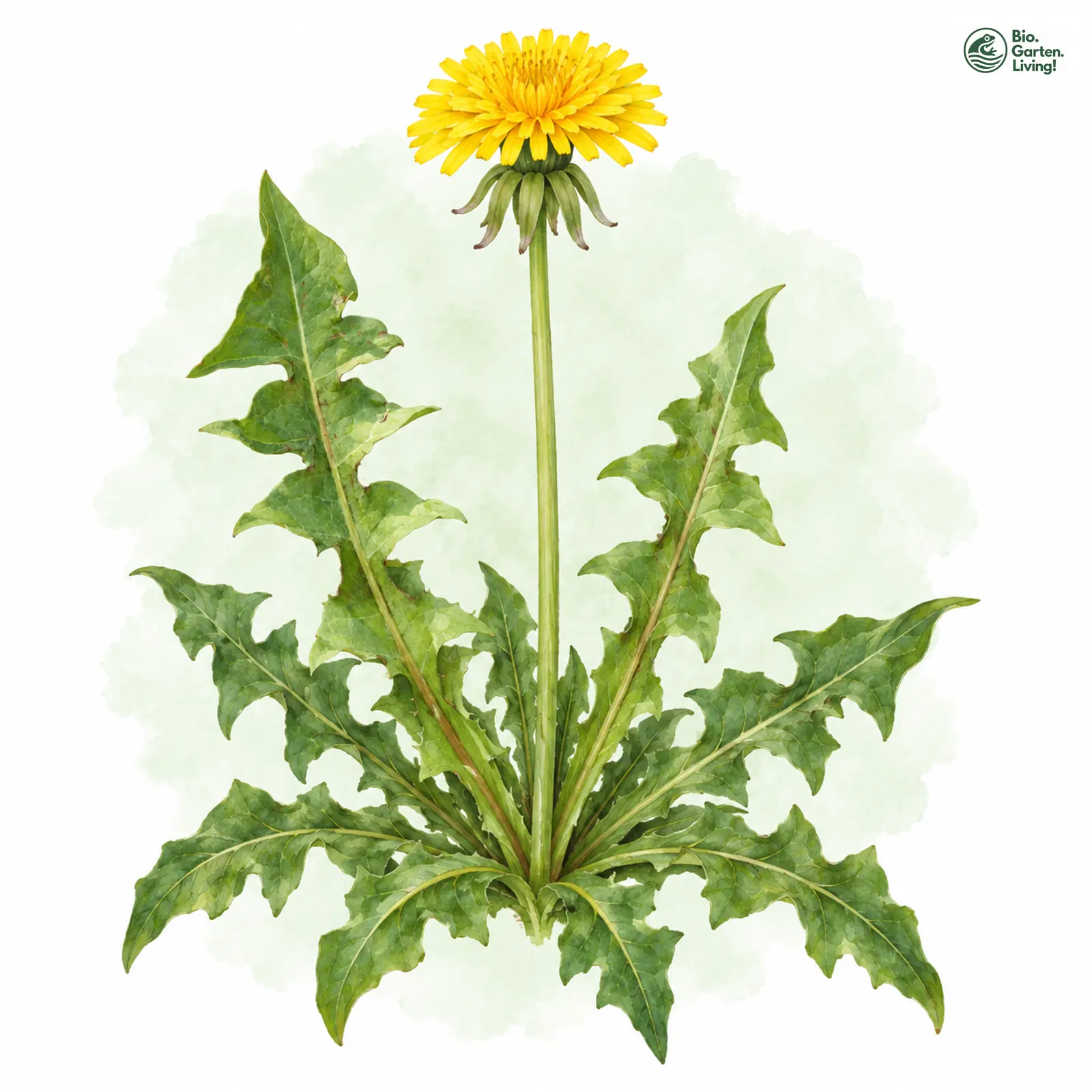 Aquarellzeichnung: Leberblättriger Löwenzahn (Taraxacum hepaticum)
