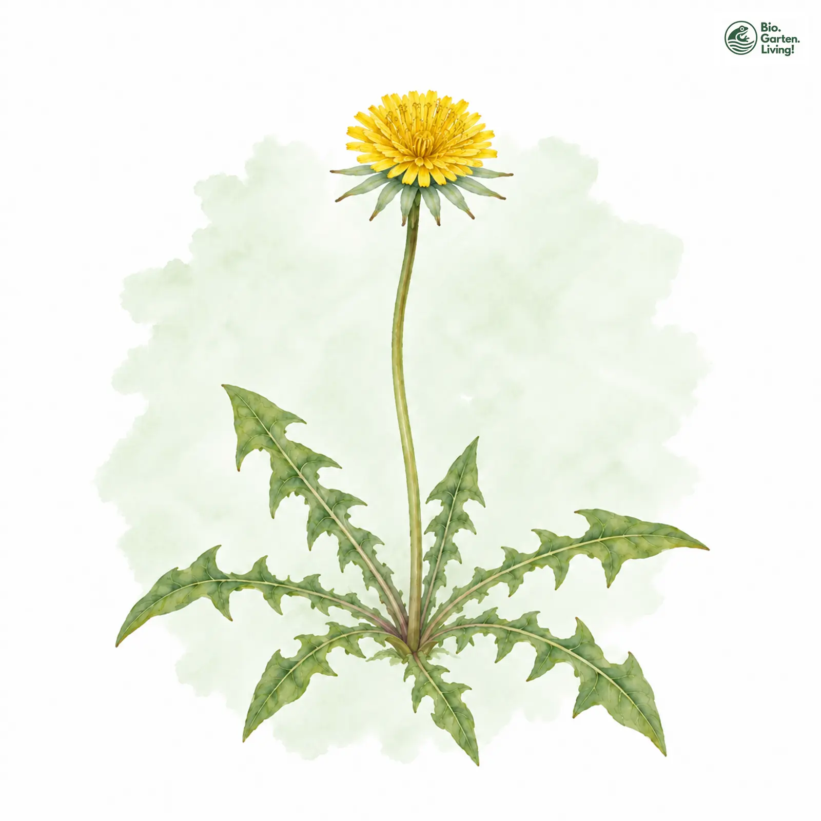 Aquarellzeichnung: Strand-Löwenzahn (Taraxacum litorale)