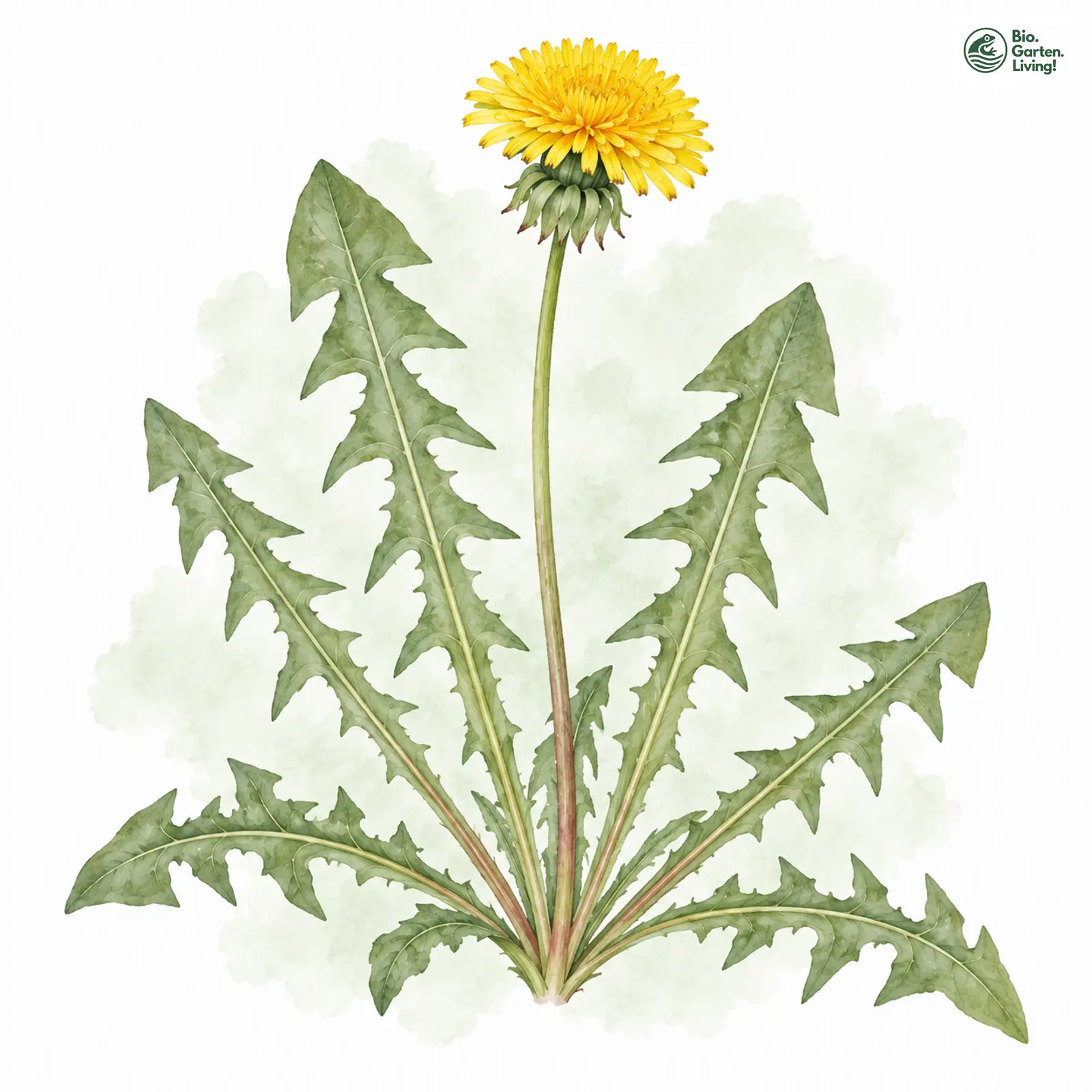 Aquarellzeichnung: Einförmiger Löwenzahn (Taraxacum uniforme)