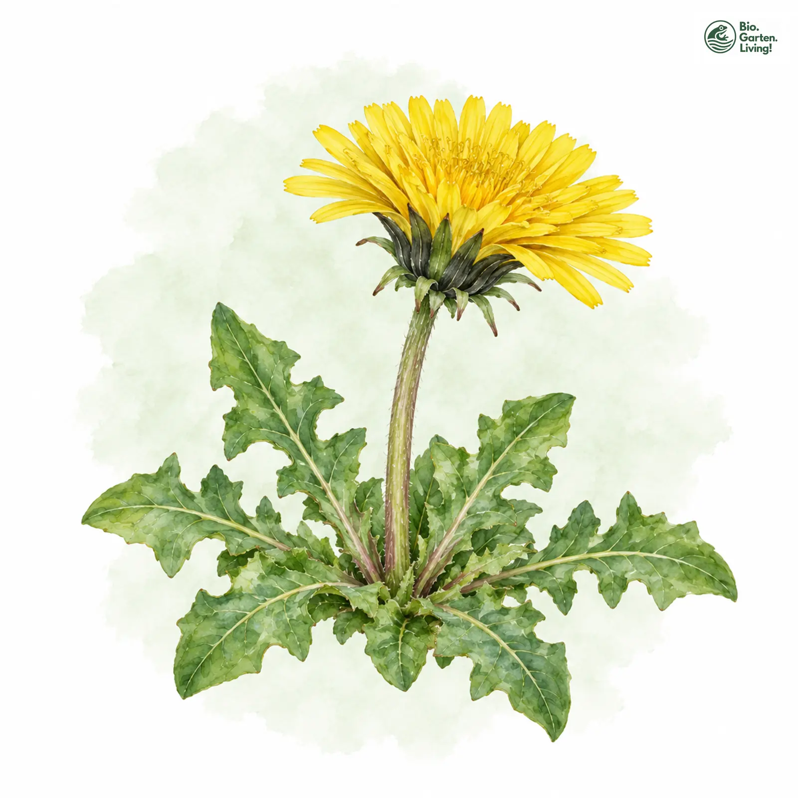 Aquarellzeichnung: Vetter-Löwenzahn (Taraxacum vetteri)