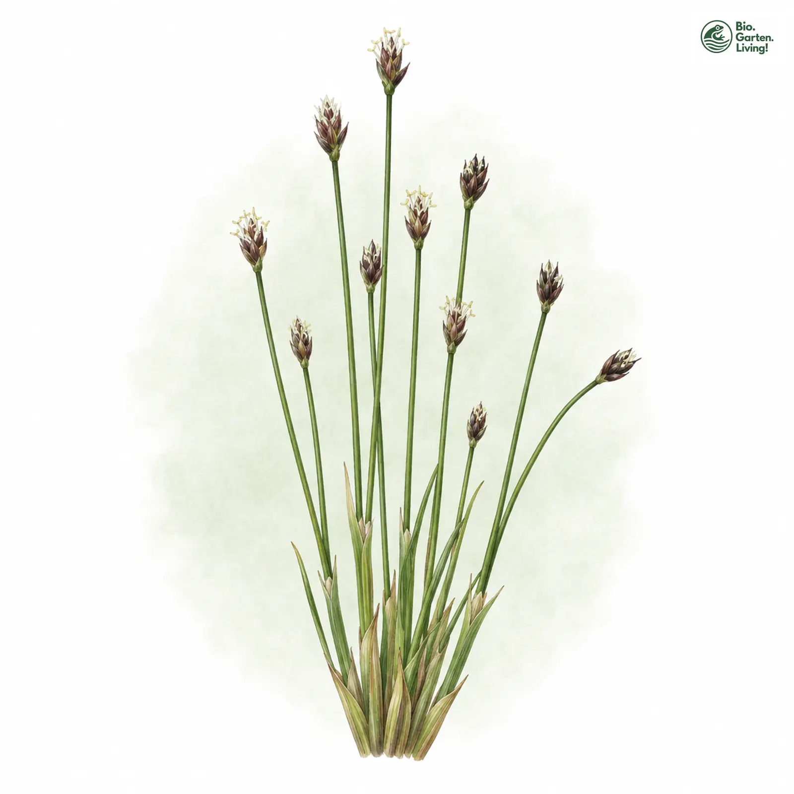 Aquarellzeichnung: Rasen-Haarsimse (Trichophorum cespitosum (im engeren Sinne))