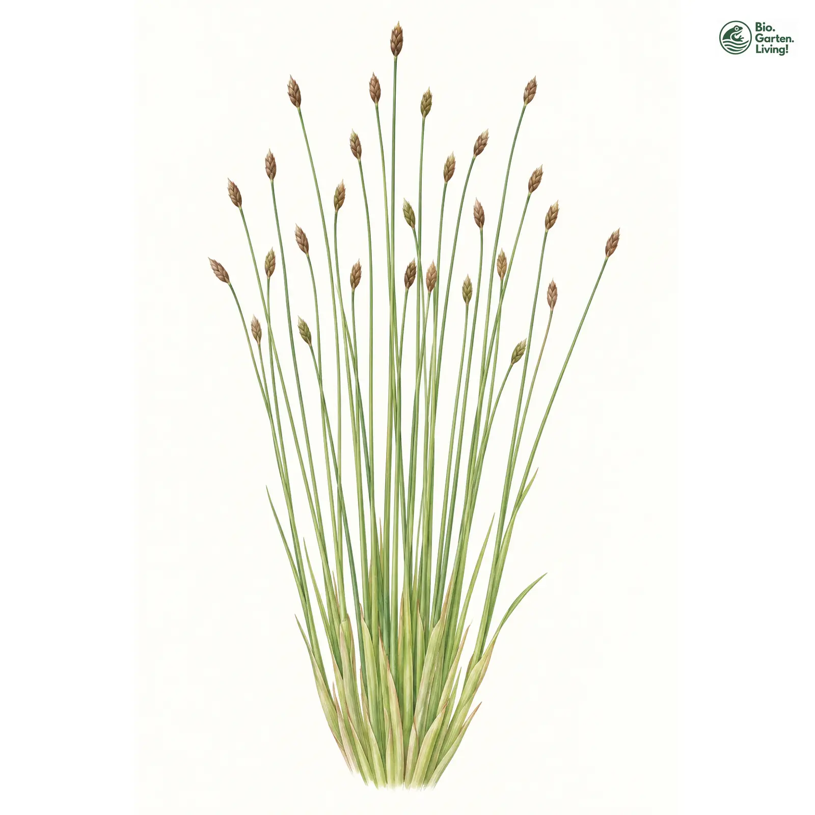 Aquarellzeichnung: Deutsche Haarsimse (Trichophorum germanicum)