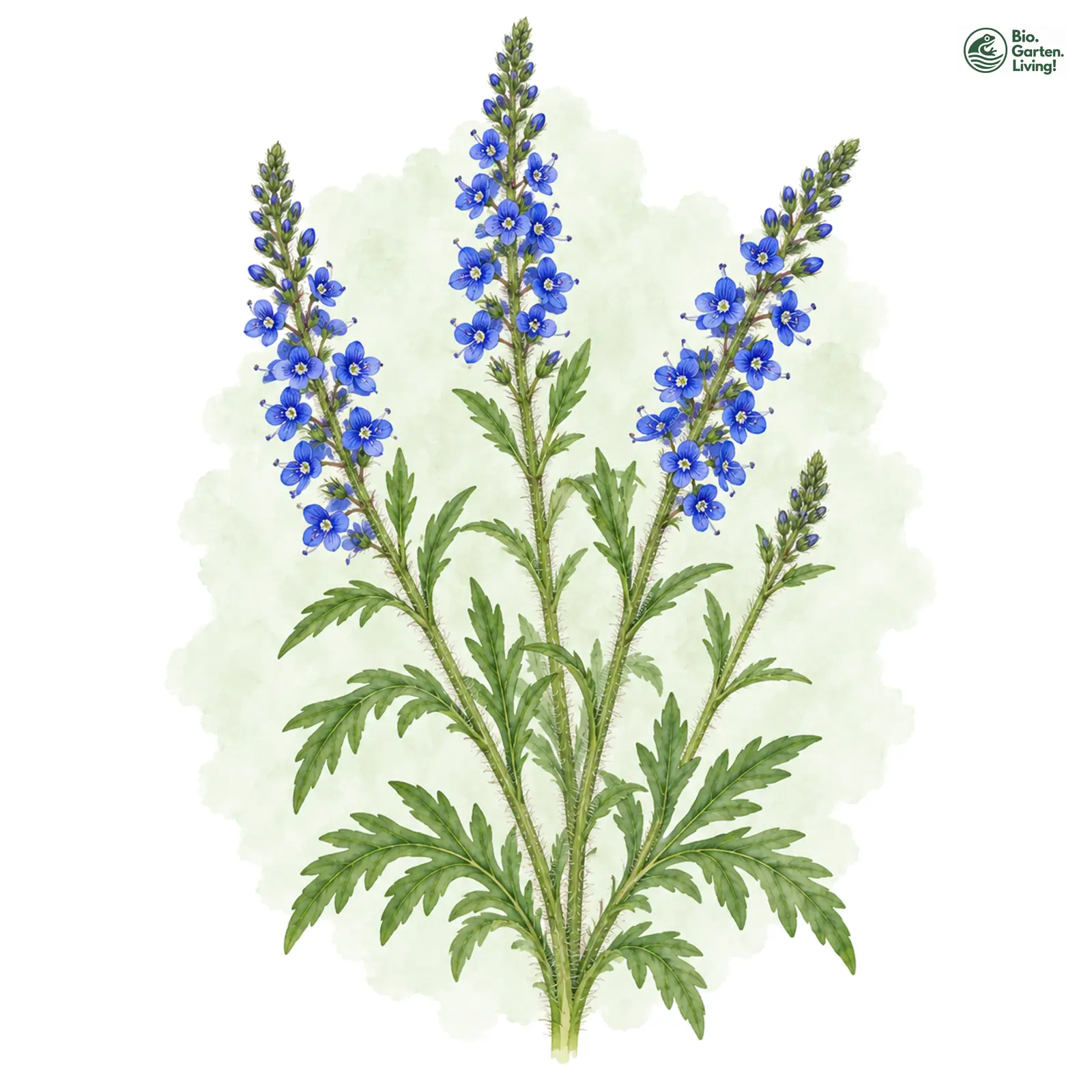 Aquarellzeichnung: Jaquin-Ehrenpreis (Veronica jacquinii)