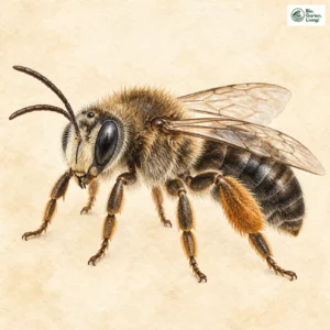 Aquarell: Westliche Zangensandbiene