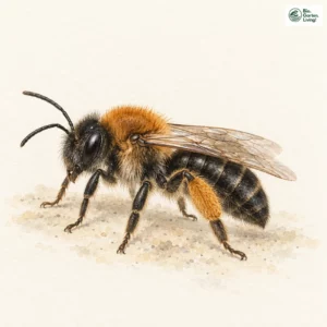 Aquarell: Zweifarbige Sandbiene