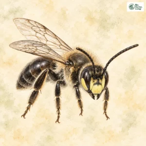 Aquarell: Mannstreu-Sandbiene