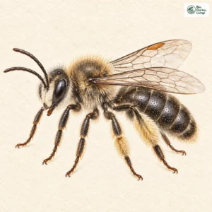 Aquarell: Senf-Zwergsandbiene