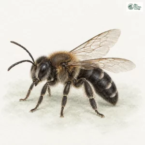 Aquarell: Frühe Doldensandbiene