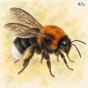 Aquarell: Baumhummel