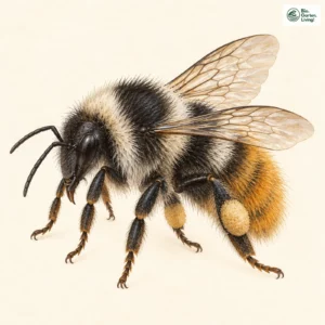 Aquarell: Grauweiße Hummel