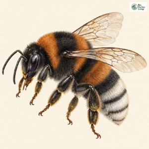 Aquarell: Grubenhummel