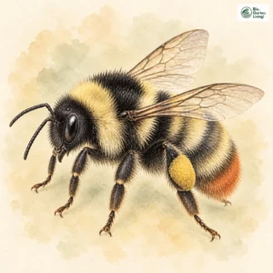 Aquarell: Bunte Hummel