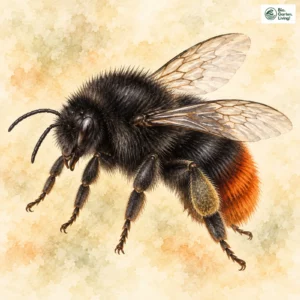 Aquarell: Bergwaldhummel
