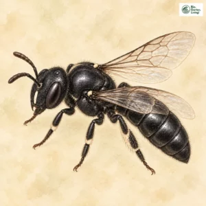 Aquarell: Schwarze Keulhornbiene