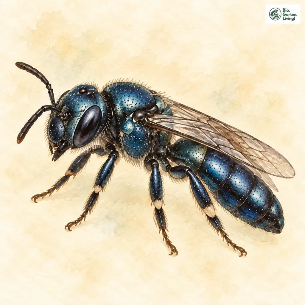 Aquarell: Gewöhnliche Keulhornbiene