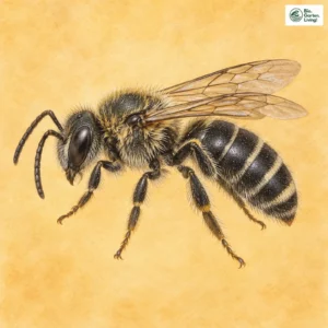 Aquarell: Gewöhnliche Furchenbiene