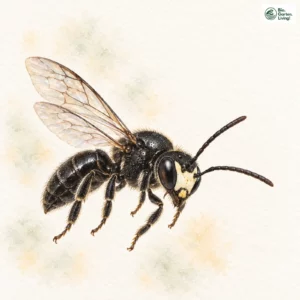 Aquarell: Kleine Maskenbiene