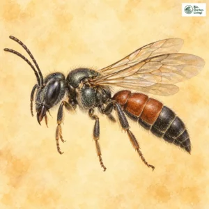 Aquarell: Gewöhnliche Schmalbiene