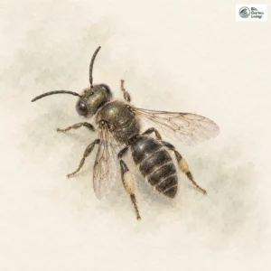 Aquarell: Dickkopf-Schmalbiene