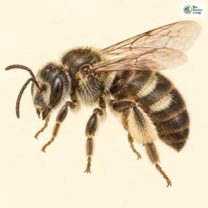 Aquarell: Breitbauch-Schmalbiene