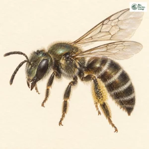 Aquarell: Feldweg-Schmalbiene