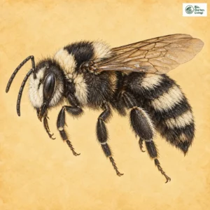 Aquarell: Gewöhnliche Trauerbiene