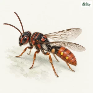 Aquarell: Gelbfleckige Wespenbiene
