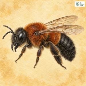 Aquarell: Schöterich-Mauerbiene