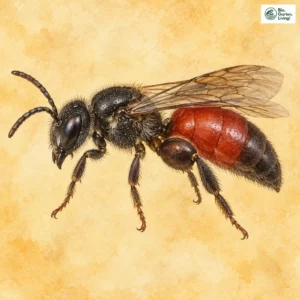 Aquarell: Dichtpunktierte Blutbiene