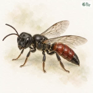 Aquarell: Dickkopf-Blutbiene
