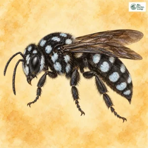 Aquarell: Schwarzgesichtige Fleckenbiene