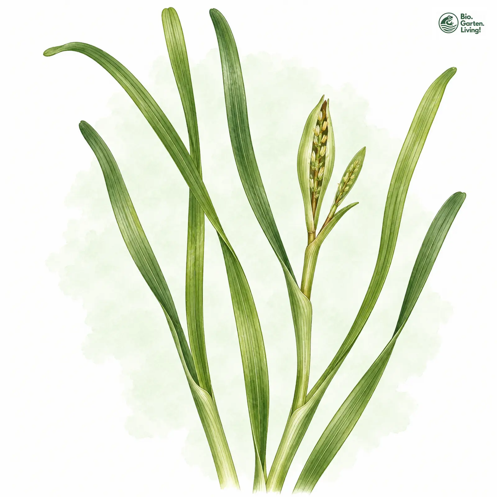 Aquarellzeichnung: Echtes Seegras (Zostera marina)