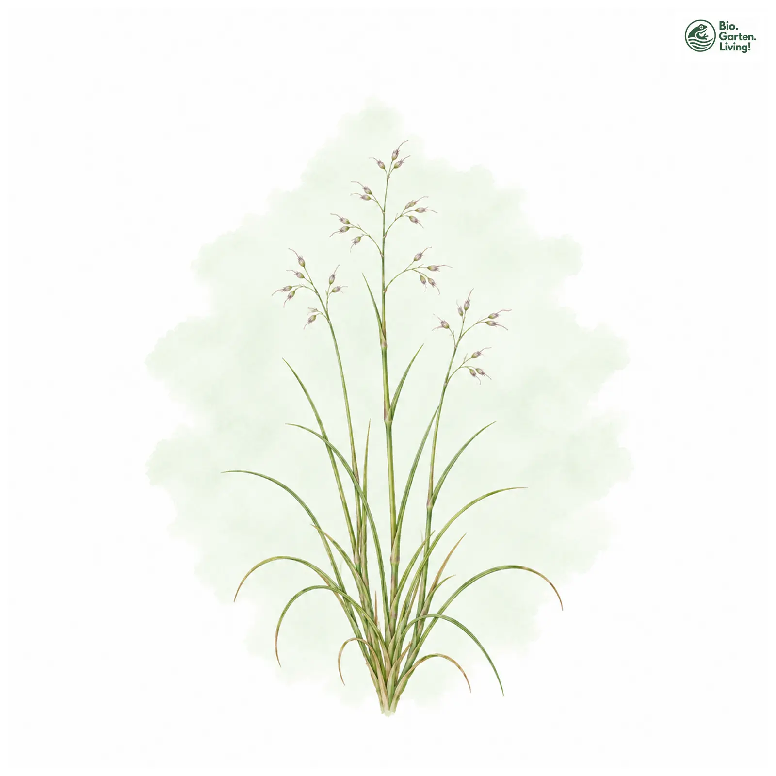 Aquarellzeichnung: Nelken-Haferschmiele (Aira caryophyllea (im weiteren Sinne))