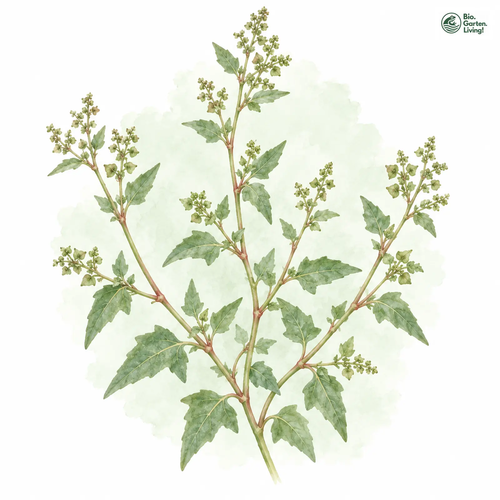 Aquarellzeichnung: Spießblättrige Melde (Atriplex prostrata (im weiteren Sinne))
