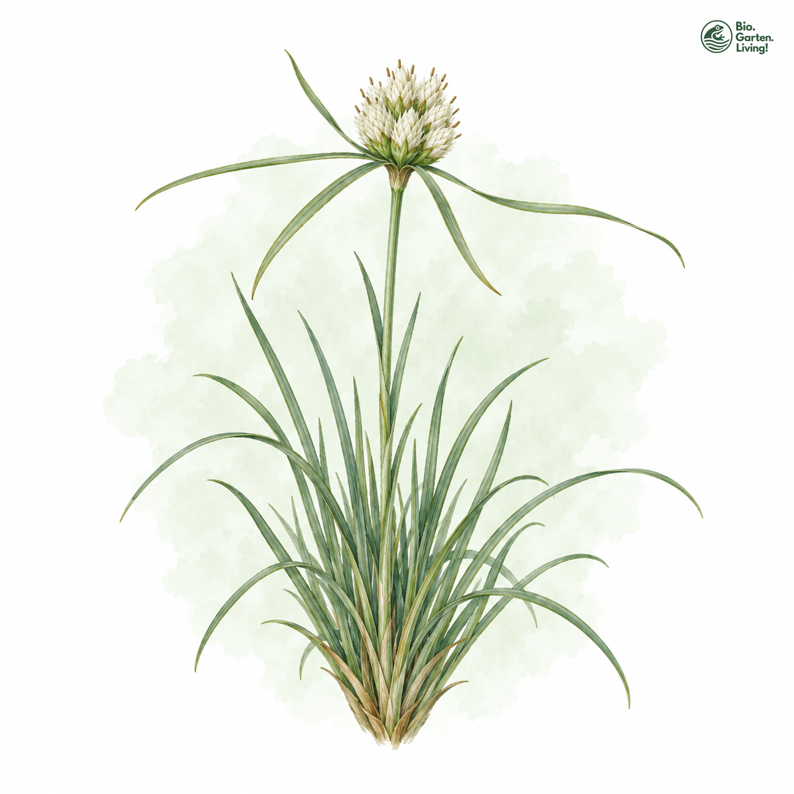 Aquarellzeichnung: Monte-Baldo-Segge (Carex baldensis)