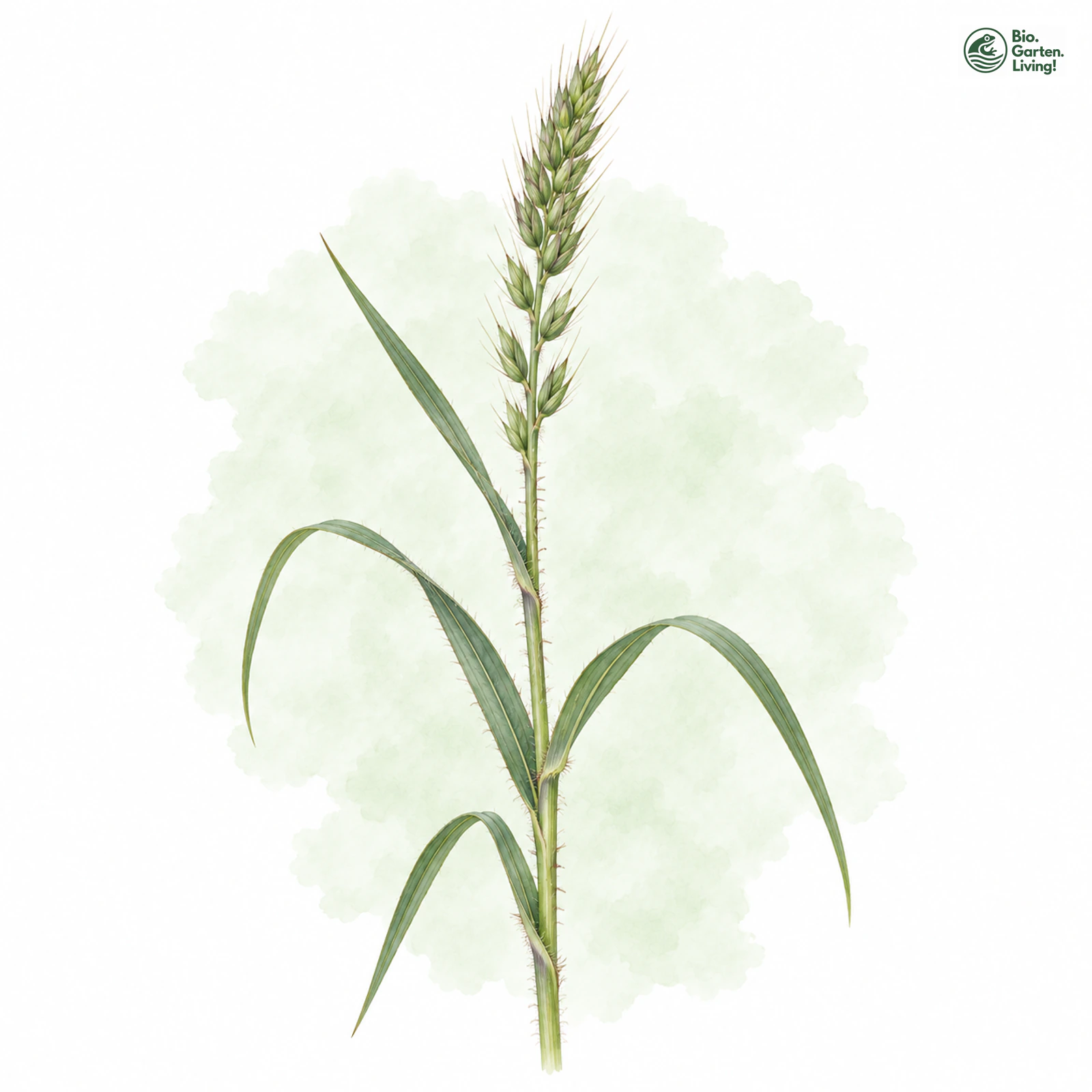 Aquarellzeichnung: Lockerährige Quecke (Elymus drucei)