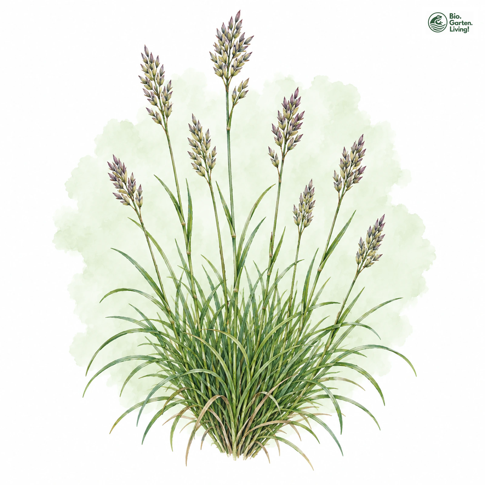 Aquarellzeichnung: Kleiner Schwingel (Festuca supina)